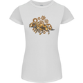 Steampunk Fox Womens Petite Cut T-Shirt White