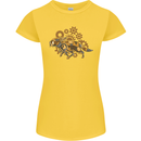 Steampunk Fox Womens Petite Cut T-Shirt Yellow
