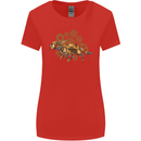 Steampunk Fox Womens Wider Cut T-Shirt Red