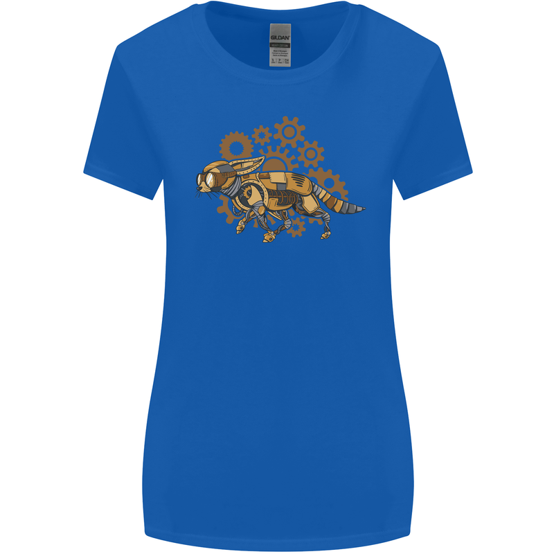 Steampunk Fox Womens Wider Cut T-Shirt Royal Blue