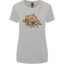 Steampunk Fox Womens Wider Cut T-Shirt Sports Grey