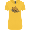 Steampunk Fox Womens Wider Cut T-Shirt Yellow