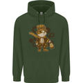 Steampunk Hamster Childrens Kids Hoodie Forest Green