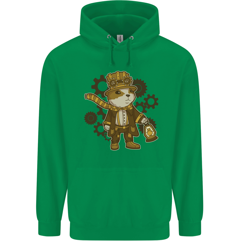 Steampunk Hamster Childrens Kids Hoodie Irish Green