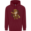 Steampunk Hamster Childrens Kids Hoodie Maroon