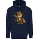 Steampunk Hamster Childrens Kids Hoodie Navy Blue