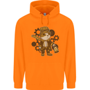 Steampunk Hamster Childrens Kids Hoodie Orange
