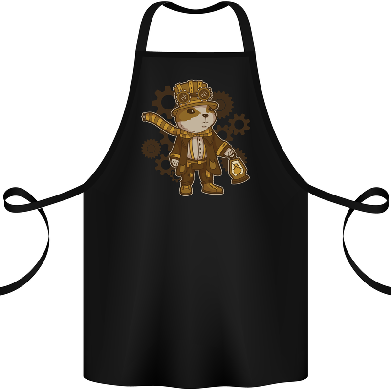 Steampunk Hamster Cotton Apron 100% Organic Black