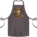 Steampunk Hamster Cotton Apron 100% Organic Dark Grey