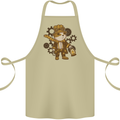 Steampunk Hamster Cotton Apron 100% Organic Khaki