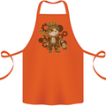 Steampunk Hamster Cotton Apron 100% Organic Orange
