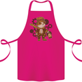Steampunk Hamster Cotton Apron 100% Organic Pink