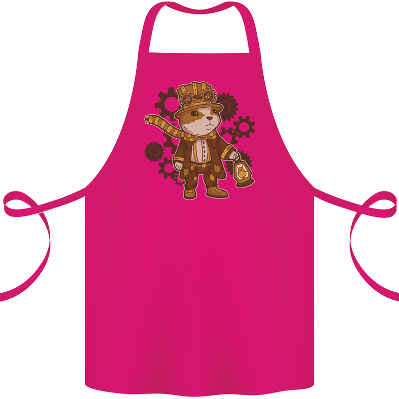 Steampunk Hamster Cotton Apron 100% Organic Pink