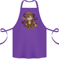 Steampunk Hamster Cotton Apron 100% Organic Purple