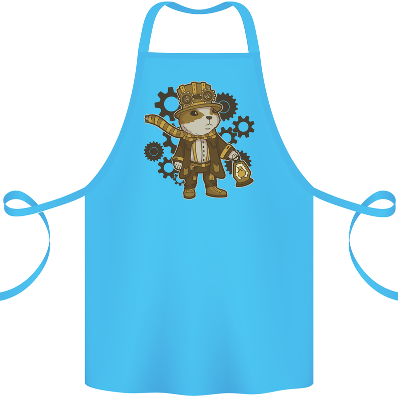 Steampunk Hamster Cotton Apron 100% Organic Turquoise