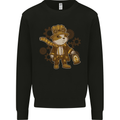 Steampunk Hamster Kids Sweatshirt Jumper Black