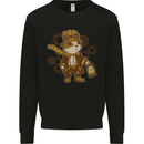 Steampunk Hamster Kids Sweatshirt Jumper Black