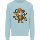 Steampunk Hamster Kids Sweatshirt Jumper Light Blue