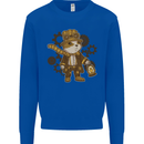 Steampunk Hamster Kids Sweatshirt Jumper Royal Blue
