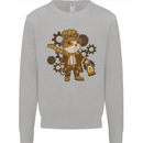 Steampunk Hamster Kids Sweatshirt Jumper Sports Grey