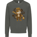 Steampunk Hamster Kids Sweatshirt Jumper Storm Grey