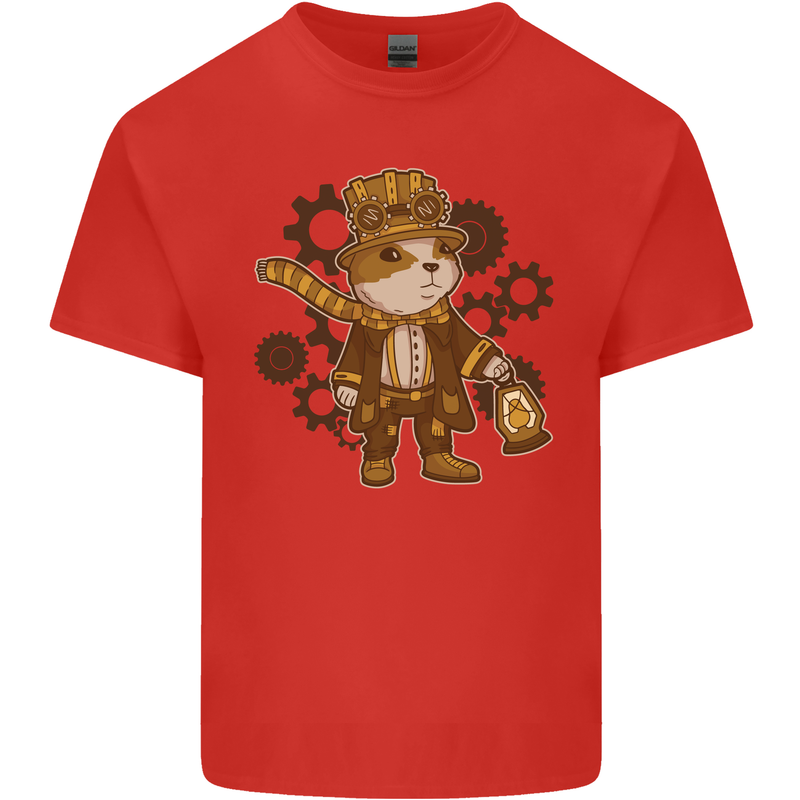 Steampunk Hamster Kids T-Shirt Childrens Red