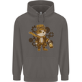 Steampunk Hamster Mens 80% Cotton Hoodie Charcoal