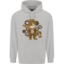 Steampunk Hamster Mens 80% Cotton Hoodie Sports Grey