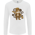 Steampunk Hamster Mens Long Sleeve T-Shirt White