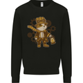 Steampunk Hamster Mens Sweatshirt Jumper Black