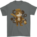 Steampunk Hamster Mens T-Shirt 100% Cotton Charcoal