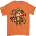 Steampunk Hamster Mens T-Shirt 100% Cotton Orange