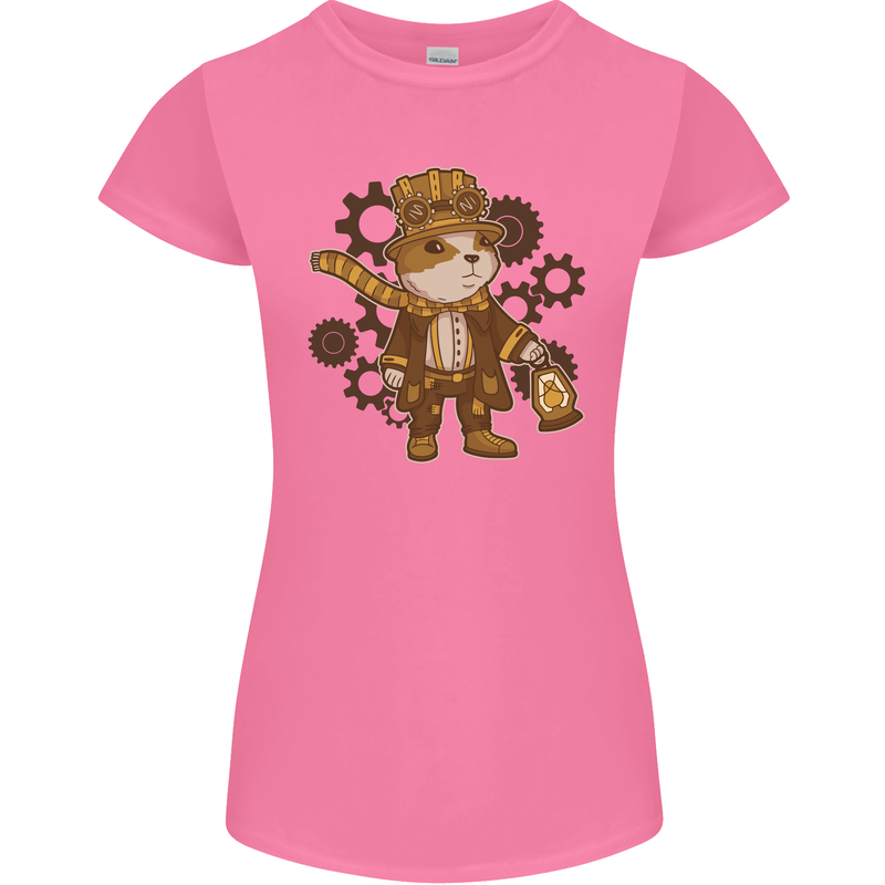 Steampunk Hamster Womens Petite Cut T-Shirt Azalea