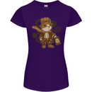 Steampunk Hamster Womens Petite Cut T-Shirt Purple
