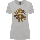 Steampunk Hamster Womens Wider Cut T-Shirt Sports Grey