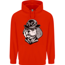 Steampunk King Charles Spaniel Cavelier Childrens Kids Hoodie Bright Red