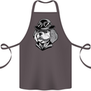 Steampunk King Charles Spaniel Cavelier Cotton Apron 100% Organic Dark Grey