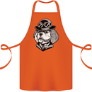 Steampunk King Charles Spaniel Cavelier Cotton Apron 100% Organic Orange