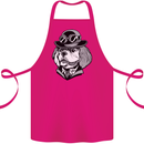 Steampunk King Charles Spaniel Cavelier Cotton Apron 100% Organic Pink