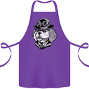 Steampunk King Charles Spaniel Cavelier Cotton Apron 100% Organic Purple