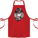 Steampunk King Charles Spaniel Cavelier Cotton Apron 100% Organic Red