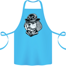 Steampunk King Charles Spaniel Cavelier Cotton Apron 100% Organic Turquoise