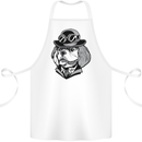 Steampunk King Charles Spaniel Cavelier Cotton Apron 100% Organic White