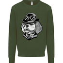 Steampunk King Charles Spaniel Cavelier Kids Sweatshirt Jumper Forest Green