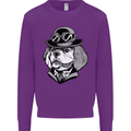 Steampunk King Charles Spaniel Cavelier Kids Sweatshirt Jumper Purple