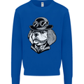 Steampunk King Charles Spaniel Cavelier Kids Sweatshirt Jumper Royal Blue