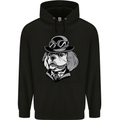 Steampunk King Charles Spaniel Cavelier Mens 80% Cotton Hoodie Black