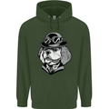 Steampunk King Charles Spaniel Cavelier Mens 80% Cotton Hoodie Forest Green