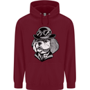 Steampunk King Charles Spaniel Cavelier Mens 80% Cotton Hoodie Maroon