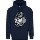 Steampunk King Charles Spaniel Cavelier Mens 80% Cotton Hoodie Navy Blue